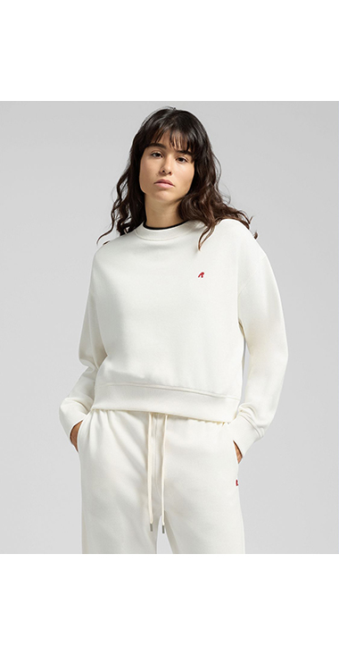 R刺しゅう コットンスウェットシャツ